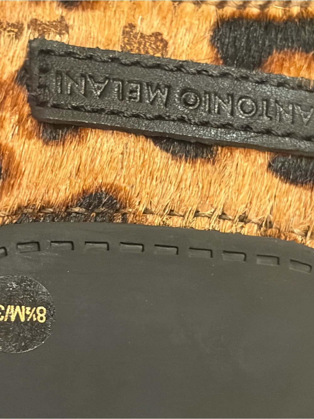 Antonio Melani Real Bovine Hair Upper Leather Cheetah Loafer Flats Sz 8.5 - Picture 5 of 11